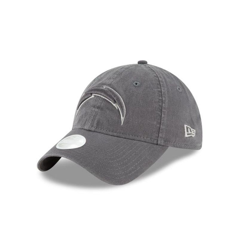 NFL Los Angeles Chargers Womens Preferred Pick 9Twenty Adjustable (KAW1209) - Grey New Era Caps